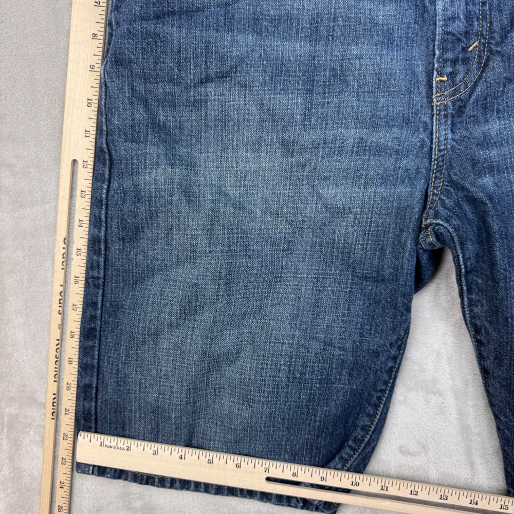 Levi 569 Shorts Mens 32x22 Blue Loose Straight Denim 11" Baggy Y2K Skater Jorts - Picture 9 of 13